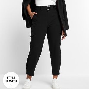 Express black cargo pants 12S